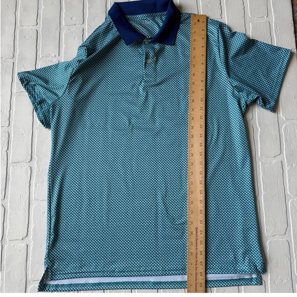 Bonobos Men's Golf Performance Polo Short Sleeve Shirt Sail Boat Pattern sz L - Picture 4 of 6